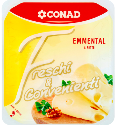 Emmental 8 fette 150 g Conad