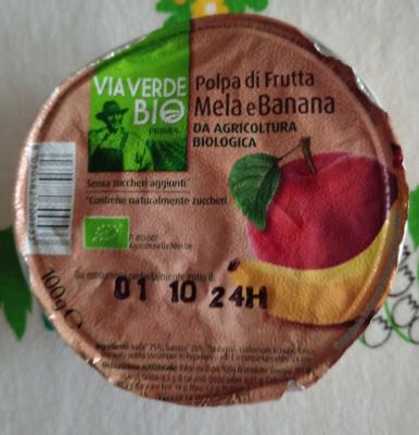 Polpa di frutta mela e banana 