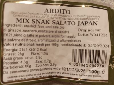 Mix Snack Salato Japan