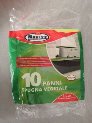 10 panni in spugna vegetale 