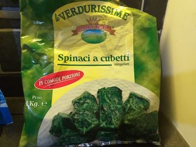 Le verdurissime spinaci a cubetti