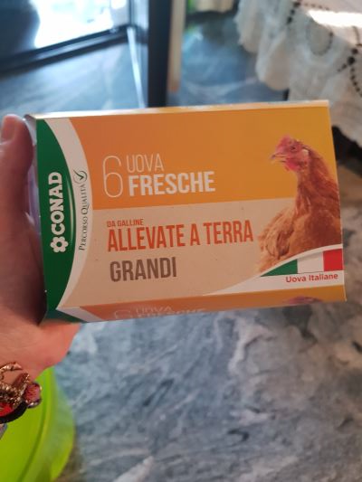 Uova fresche da galline allevate a terra - grandi