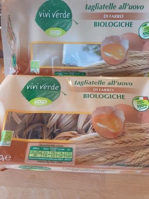 Tagliatelle all'uovo, di farro, bio