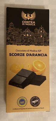 Cioccolato di Modica IGP con scorze d'arancio