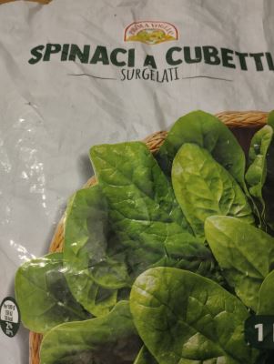 Spinaci a cubetti