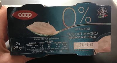 Yogurt magro bianco naturale