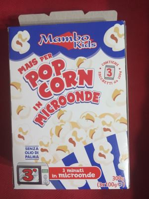 Mais per pop corn in microonde