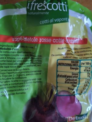 Rape-Bietole rosse cotte al vapore "I frescotti"