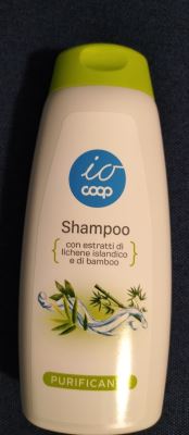 Shampoo con estratti di lichene islandico e di bamboo