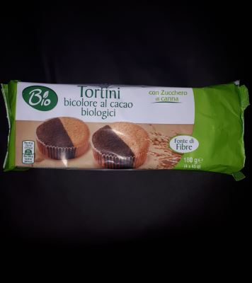 Tortini bicolore al cacao biologici