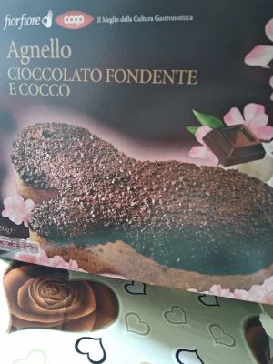 Agnello cioccolato fondente e cocco