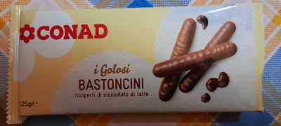 Bastoncini ricoperti di cioccolato al latte