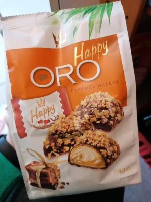 Happy Oro Cramel wafer