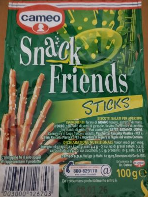 Snack Friends stiks/ biscotti salati per aperitivo 