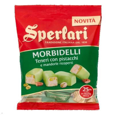 Morbidelli teneri con pistacchi e mandorle ricoperti