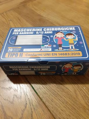 Mascherine chirurgiche per bambini 6/12 anni