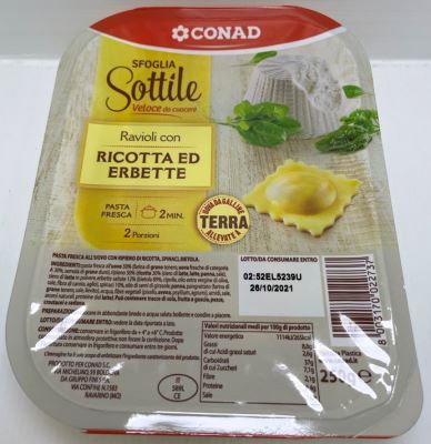 Ravioli ricotta ed erbette 