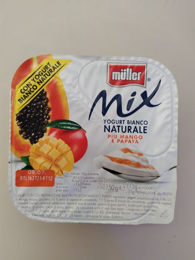 Muller Mix  bianco naturale più mango e papaya