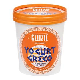 Gelato di yogurt greco al caramello salato