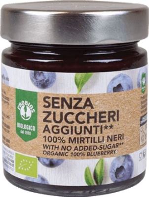 Composta 100% mirtilli neri senza zuccheri aggiunti
