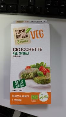 Crocchette agli spinaci bio 