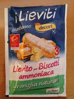 Lievito per biscotti con ammoniaca con vaniglia naturale