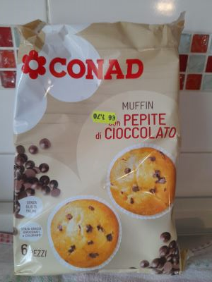 Muffin con pepite di cioccolato