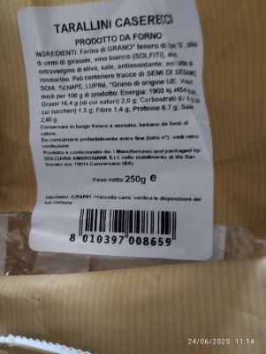 Taralli casarecci pugliesi. Prodotto da forno