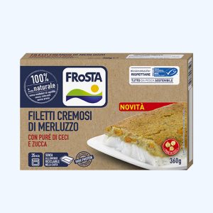 Filetti cremosi di merluzzo con purè di ceci e zucca