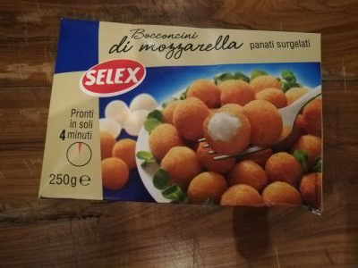 Bocconcini di mozzarella impanati surgelati